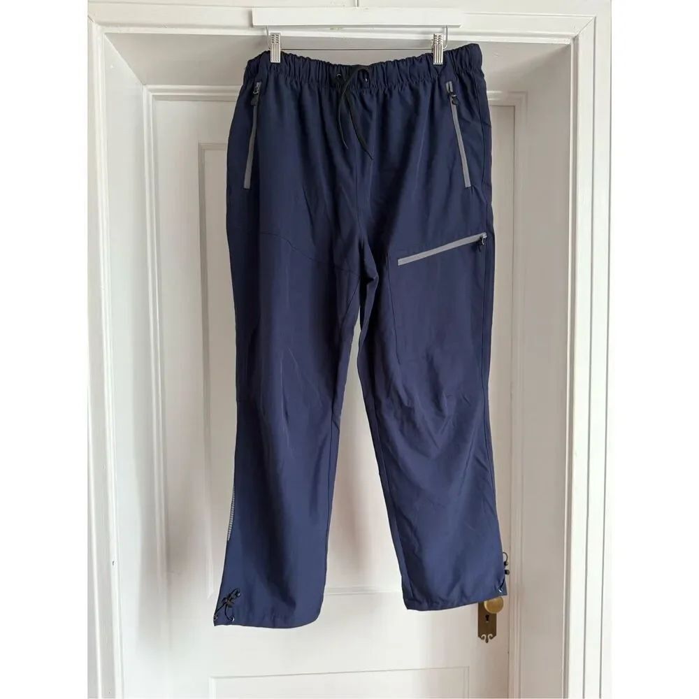 Baleaf Blue UPF50 Water Resistant Ankle Toggle Track Hiking Pants sz 2X NWT
